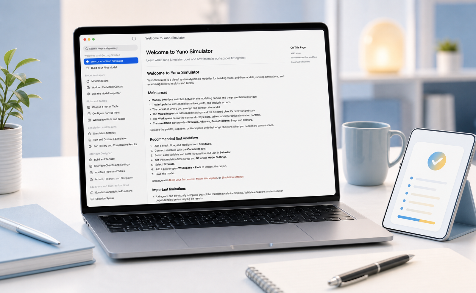 Modern documentation and support workspace